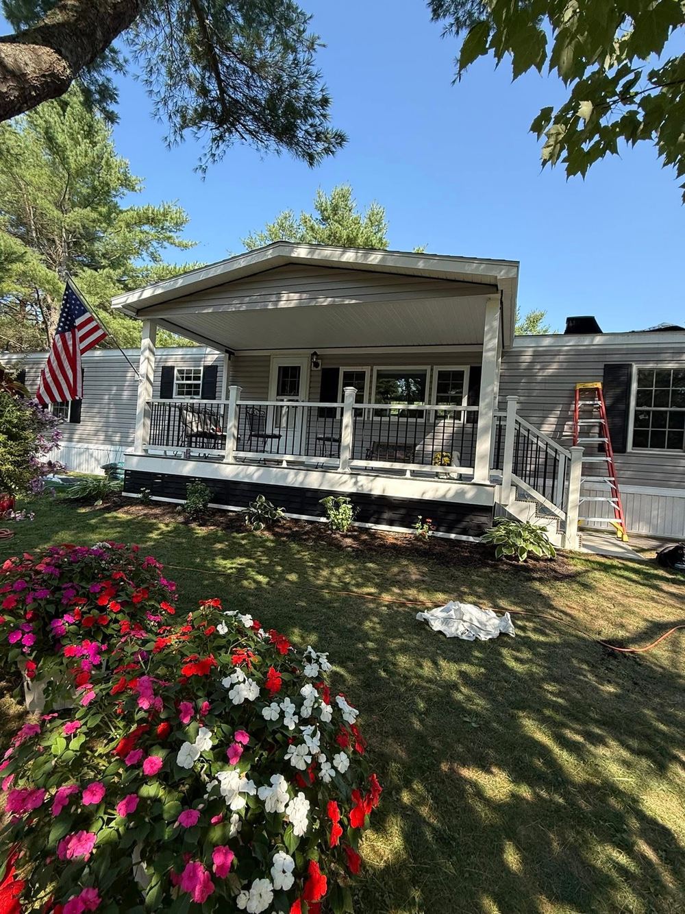 Porch and deck addition