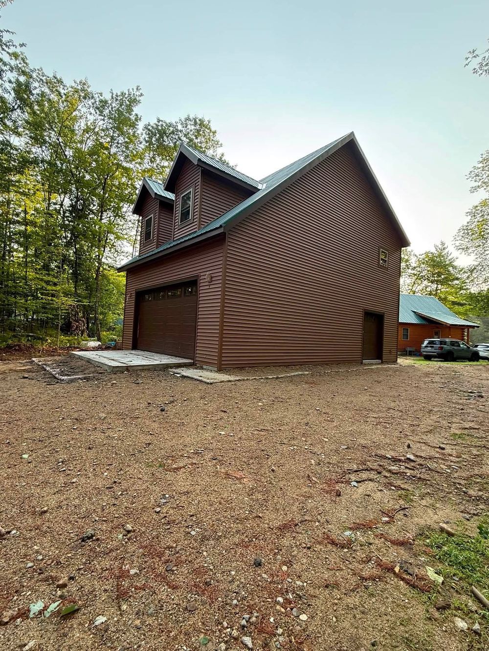 Finished siding on garage build